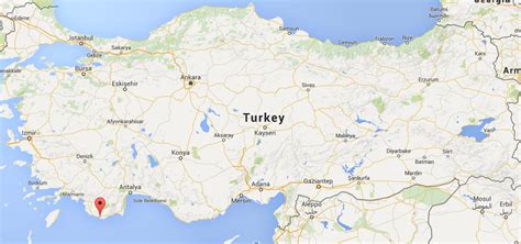 map of kas turkey.